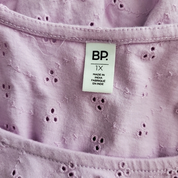 NWOT BP Purple Eyelet Top - Picture 3 of 4